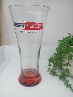 ESPN Zone Chicago Red and Black Pilsner Glass